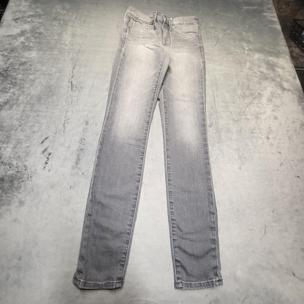 Athleta Jeans Womens 0 Gray Skinny Mid Rise Slim Stretch 5-Pocket Denim
